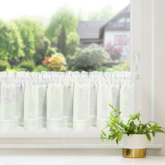 Doris vitrázs függöny Krémszín 30x50 cm
