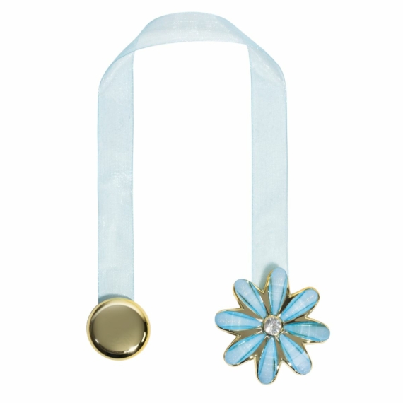 Virág alakú függönyelkötő mágnes 105 Kék