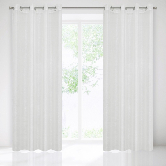 Emma géz fényáteresztő függöny Fehér 140x250 cm