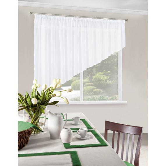 Iza-1 fényáteresztő függöny Fehér 400x145 cm