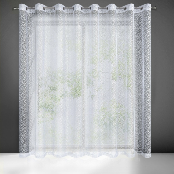 Amanda hálós szerkezetű fényáteresztő függöny Fehér 300x250 cm