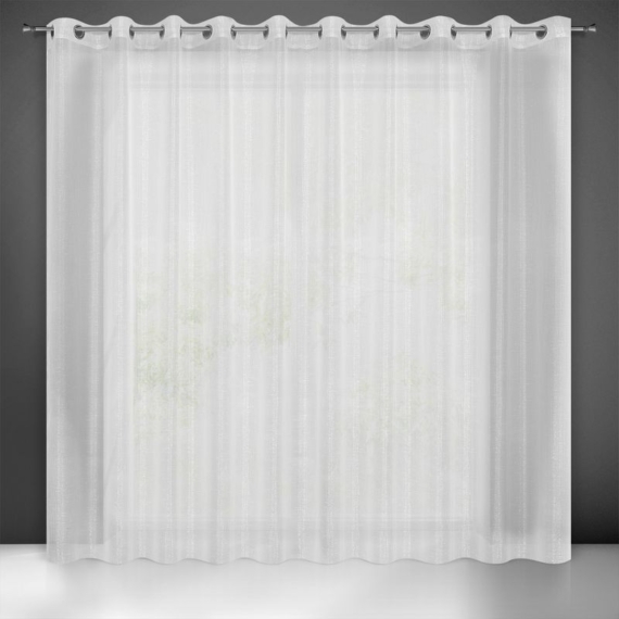 Emma fényáteresztő függöny Fehér/ezüst 290x250 cm