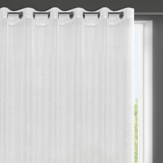 Emma fényáteresztő függöny Fehér/ezüst 290x145 cm