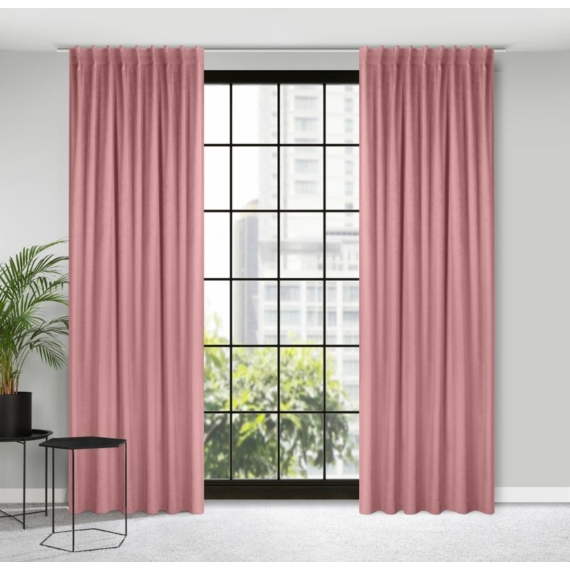 Madlen dekor függöny mennyezeti sínhez Pasztell rózsaszín 140x300 cm
