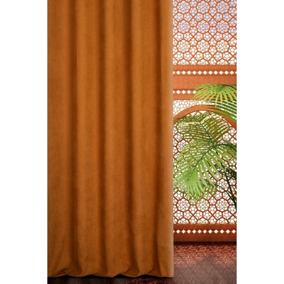 Morocco öko stílusú sötétítő függöny Téglavörös 140x270 cm