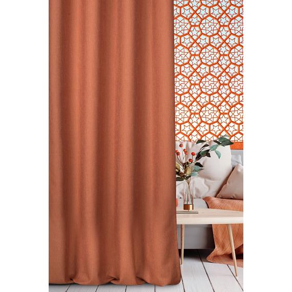Morocco öko stílusú sötétítő függöny Téglavörös 140x250 cm