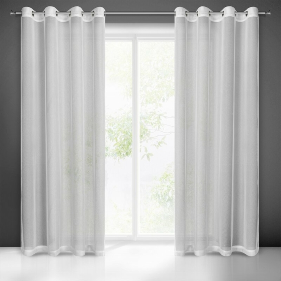Megi hálós fényáteresztő függöny Fehér 140x250 cm