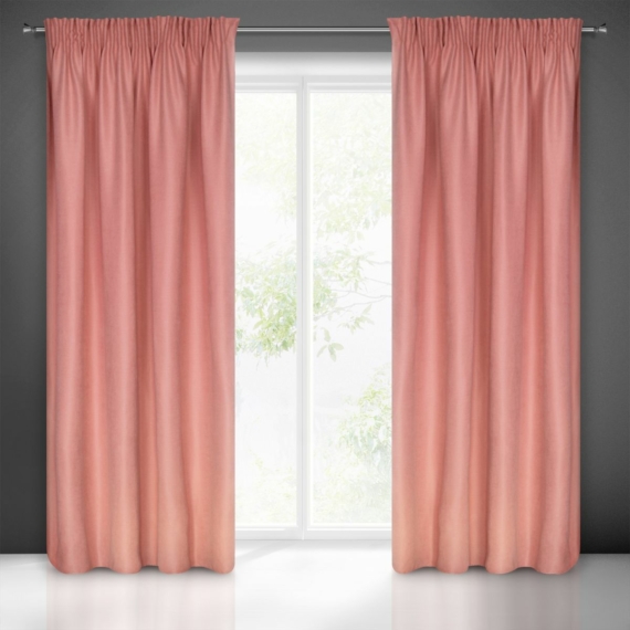 Ada dekor függöny puha velúr anyagból Világos rózsaszín 140x270 cm