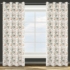 Kép 1/6 - Aida sötétítő függöny Fehér/barna 140x250 cm