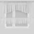 Kép 1/4 - Dagmara3 2 részes vitrázs függöny csipkével Fehér 400x65 cm - 400x35 cm