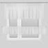 Kép 1/5 - Dagma2 2 részes vitrázs függöny csipkével Fehér 400x65 cm + 400x35 cm