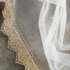 Kép 10/10 - Vivian fényáteresztő függöny csipkével Fehér/arany 300x150 cm