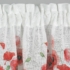 Kép 3/9 - Mari pipacs mintás vitrázs függöny Fehér/piros 30x150 cm