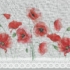 Kép 4/9 - Mari pipacs mintás vitrázs függöny Fehér/piros 30x150 cm