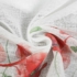 Kép 7/9 - Mari pipacs mintás vitrázs függöny Fehér/piros 30x150 cm