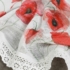Kép 9/9 - Mari pipacs mintás vitrázs függöny Fehér/piros 30x150 cm
