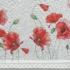 Kép 4/9 - Mari pipacs mintás vitrázs függöny Fehér/piros 60x150 cm