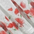 Kép 5/9 - Mari pipacs mintás vitrázs függöny Fehér/piros 60x150 cm