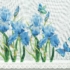 Kép 4/9 - Ala vitrázs függöny Fehér/kék 30x150 cm