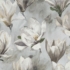 Kép 6/10 - Lari sötétítő függöny magnólia virág mintával Ezüst 140x250 cm