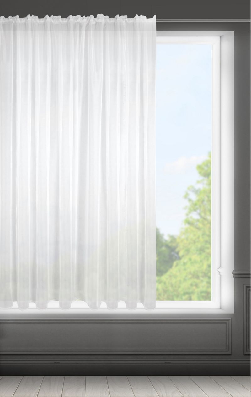Lucy fényáteresztő függöny voile anyagból Fehér 300x160 cm