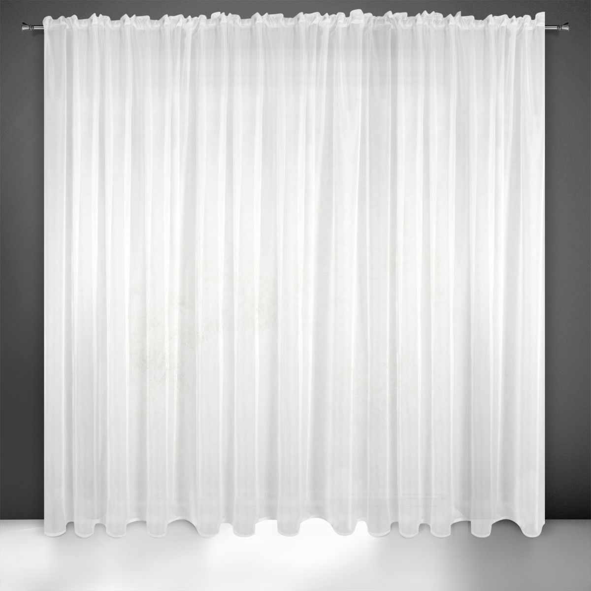 Lucy fényáteresztő függöny voile anyagból Fehér 300x250 cm